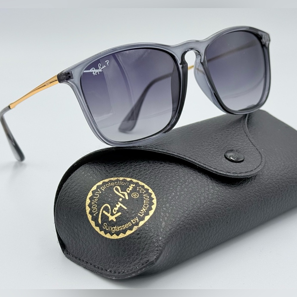 Ray-Ban Chris Mens Sunglasses RB4187 54-18-145 Transparent Blue w/ Gradient Lens